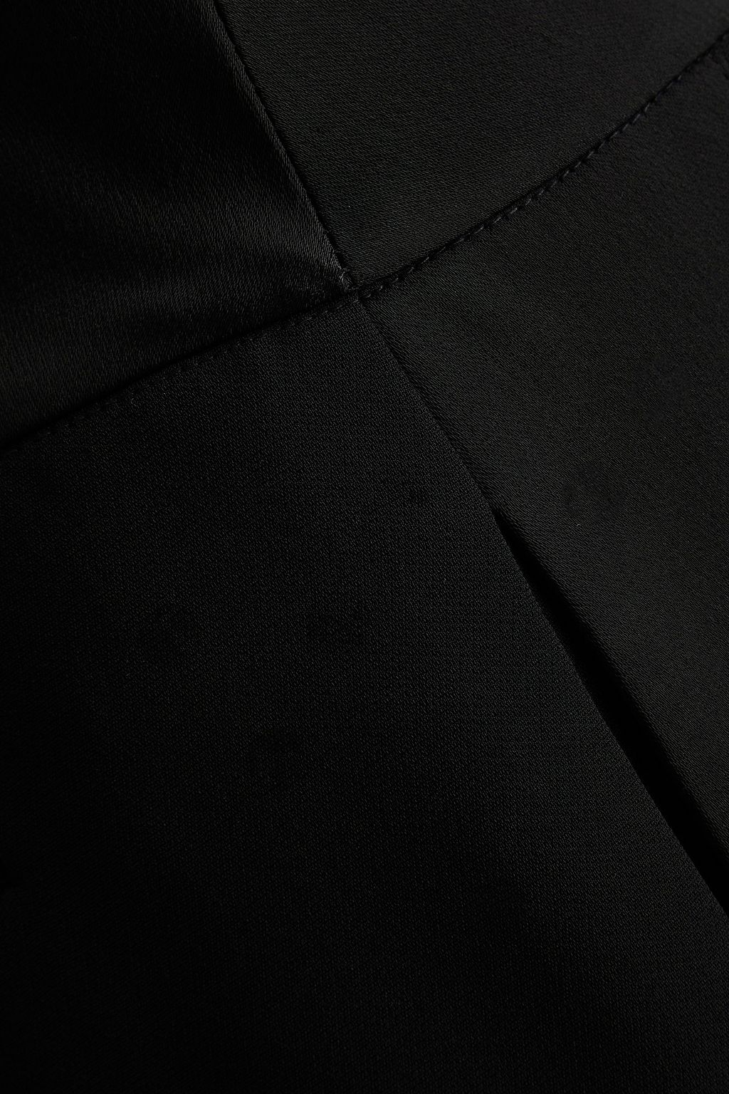 SIMKHAI Nylah satin-trimmed crepe straight-leg pants