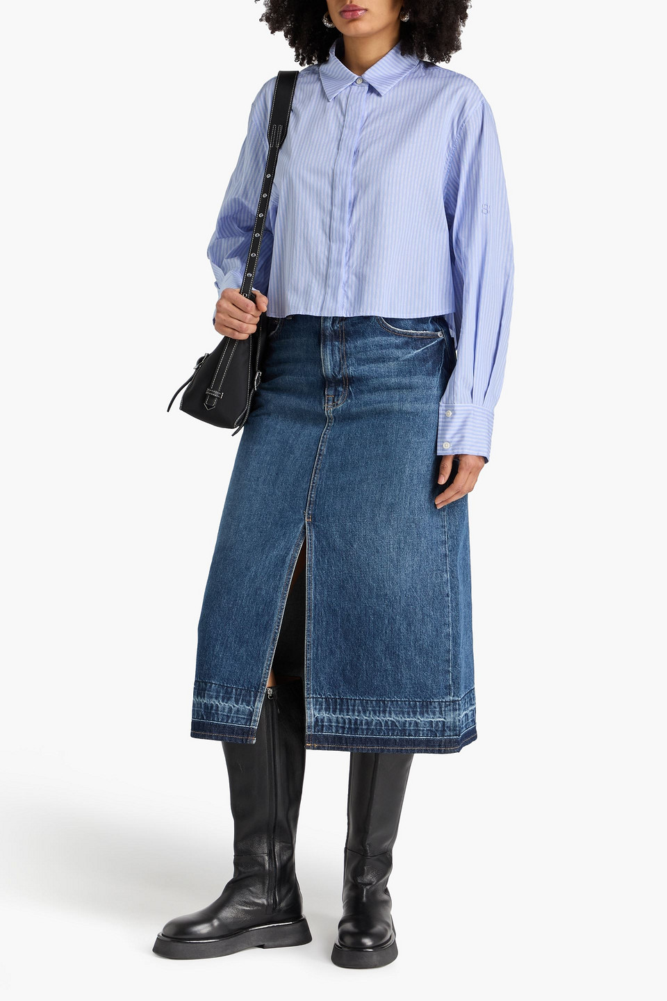  Simkhai - Denim Midi Skirt - Blue - S 