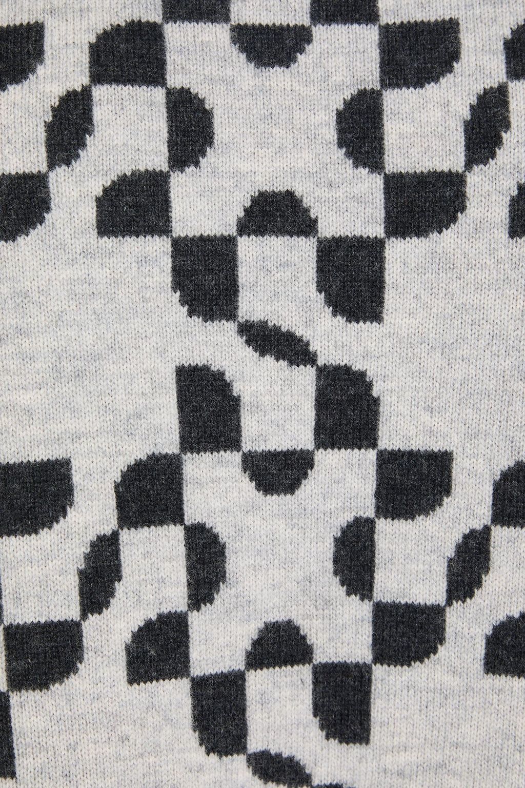 SIMKHAI Jacquard-knit wool and cashmere-blend turtleneck sweater