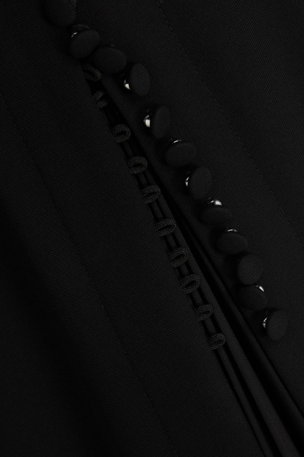 SIMKHAI 플리츠 디테일 크레이프 와이드 레그 팬츠