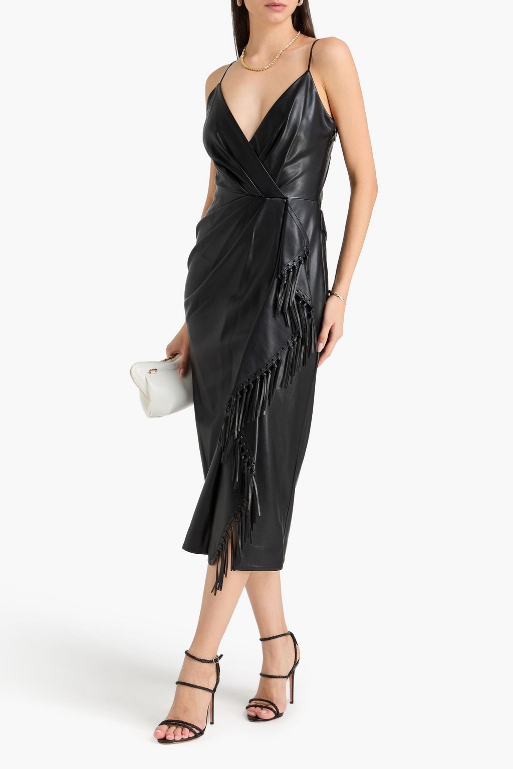 SIMKHAI Carlee fringed midi dress