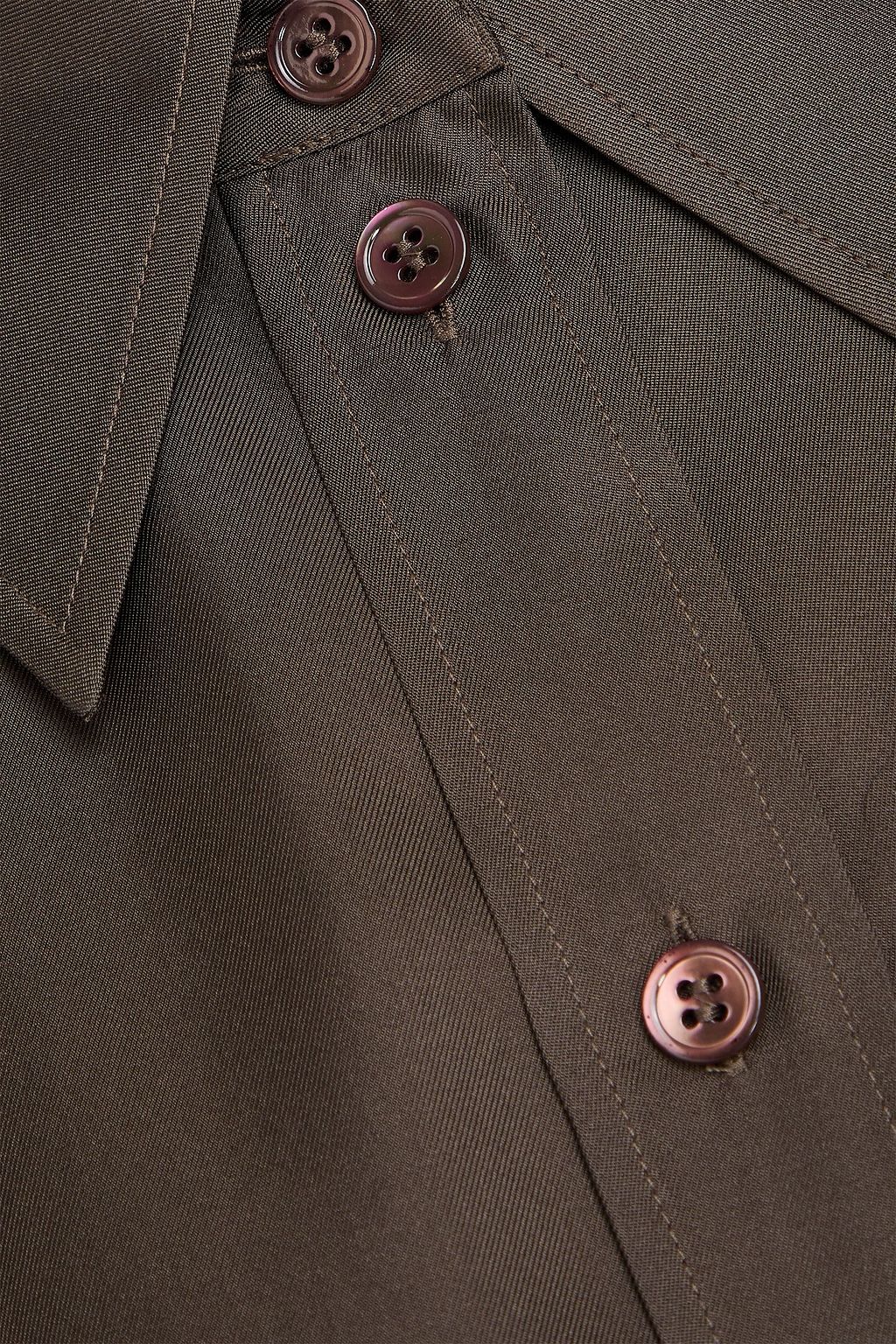 RÓHE Silk-twill maxi shirt dress