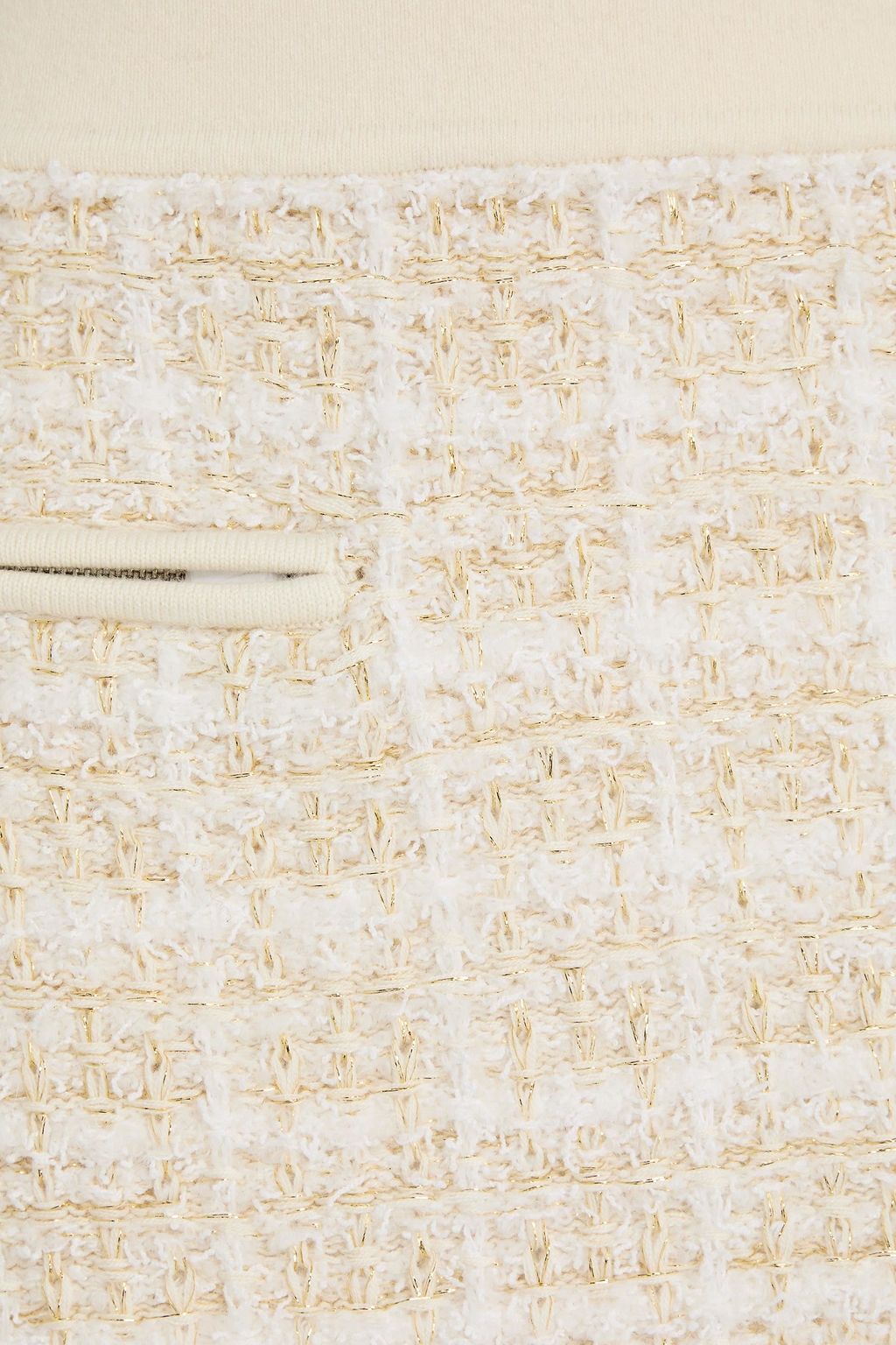 SIMKHAI Metallic bouclé-tweed mini skirt