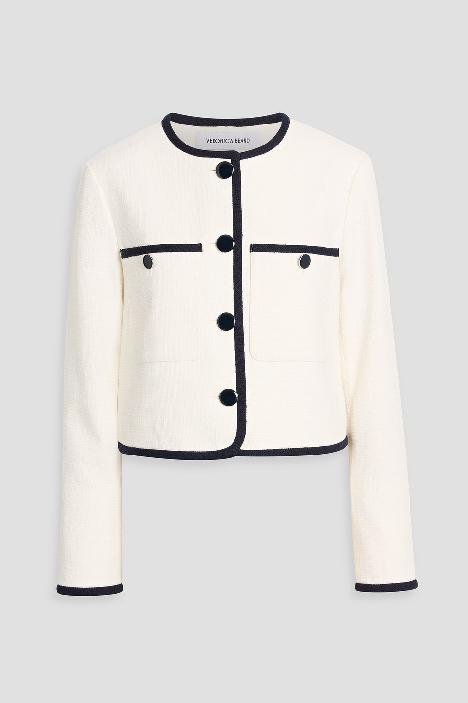 veronica beard - beale cotton-blend tweed jacket - white - us 0