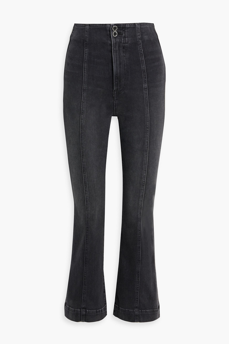 Veronica Beard Carson High-rise Kick-flare Jeans In Black