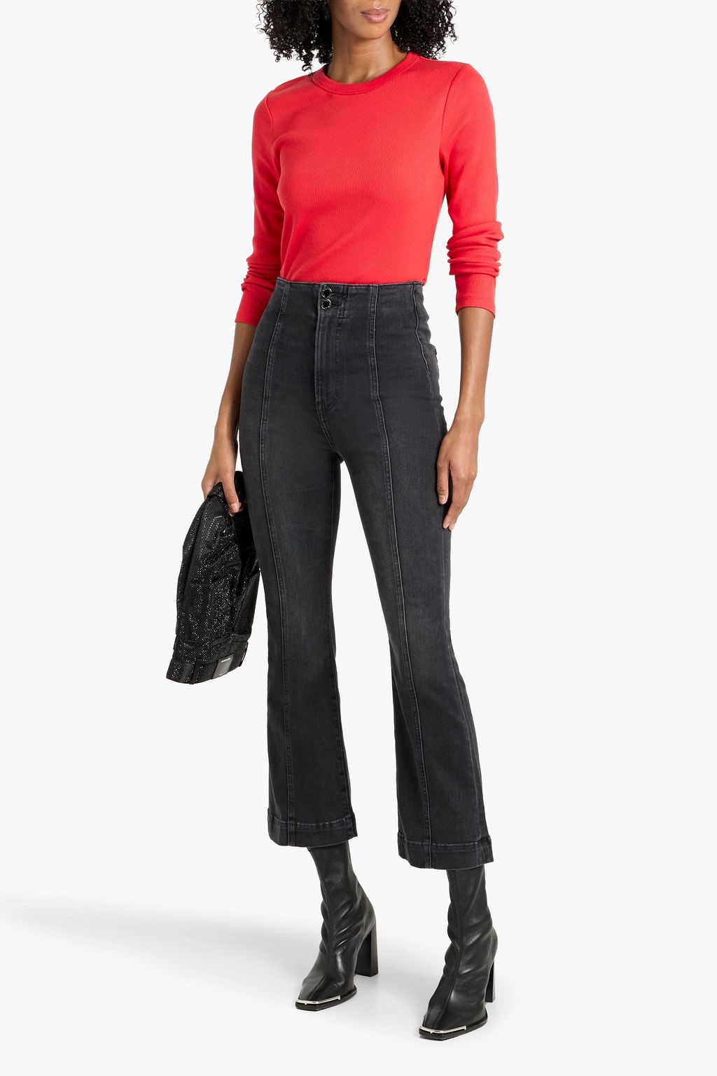 VERONICA BEARD Carson high-rise kick-flare jeans