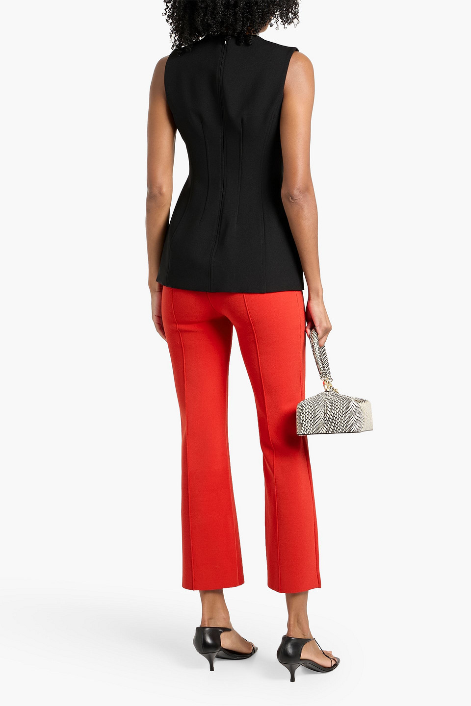 Veronica Beard Faith Structured Top In Black