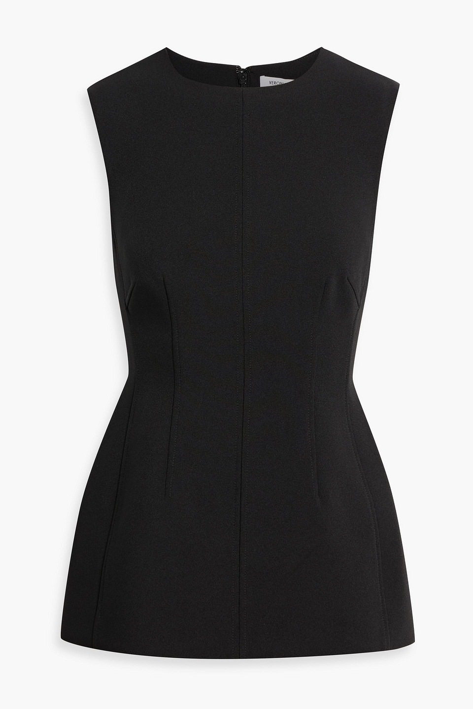 veronica beard - faith crepe top - black - us 00