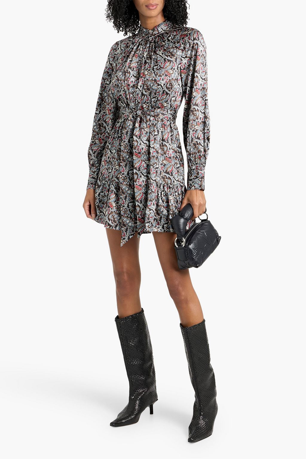 VERONICA BEARD Zoella paisley-print silk-blend satin mini dress | THE OUTNET