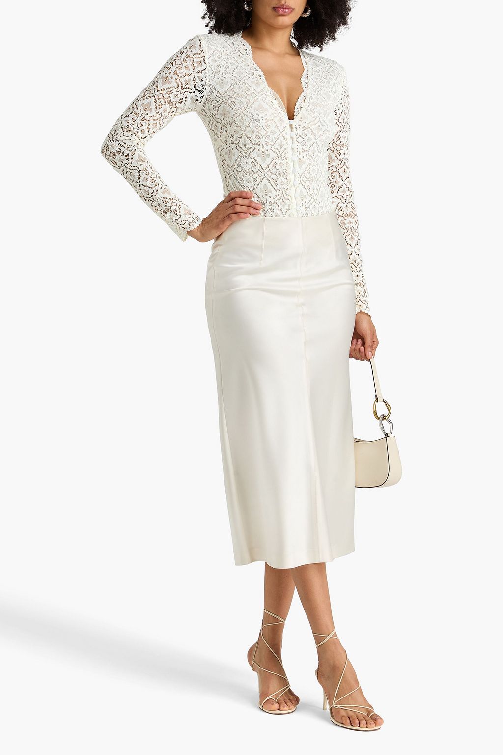 SIMKHAI コードレース&メッシュ ボディスーツ