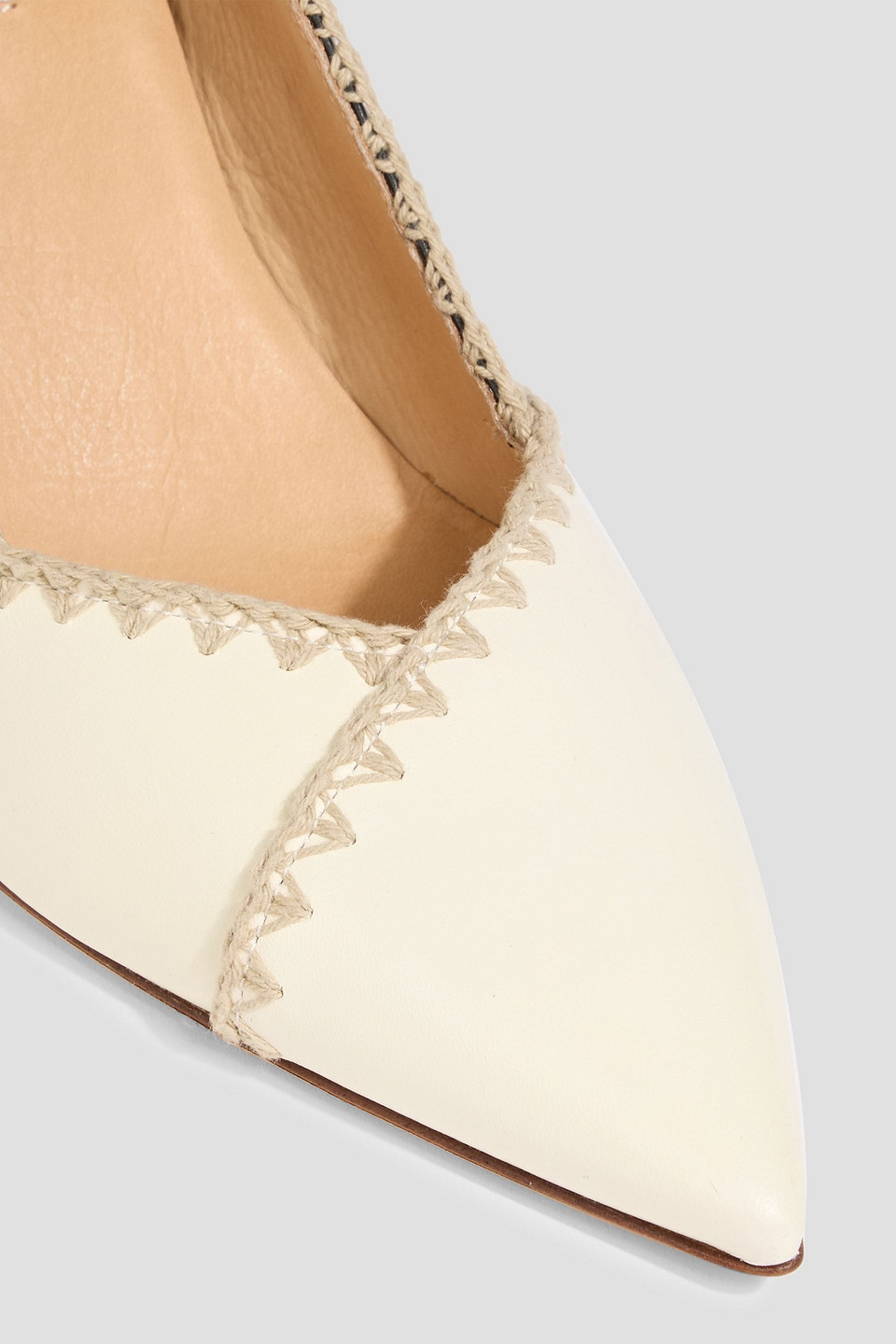 Gabriela Hearst Aster Two-tone Leather Pumps In White