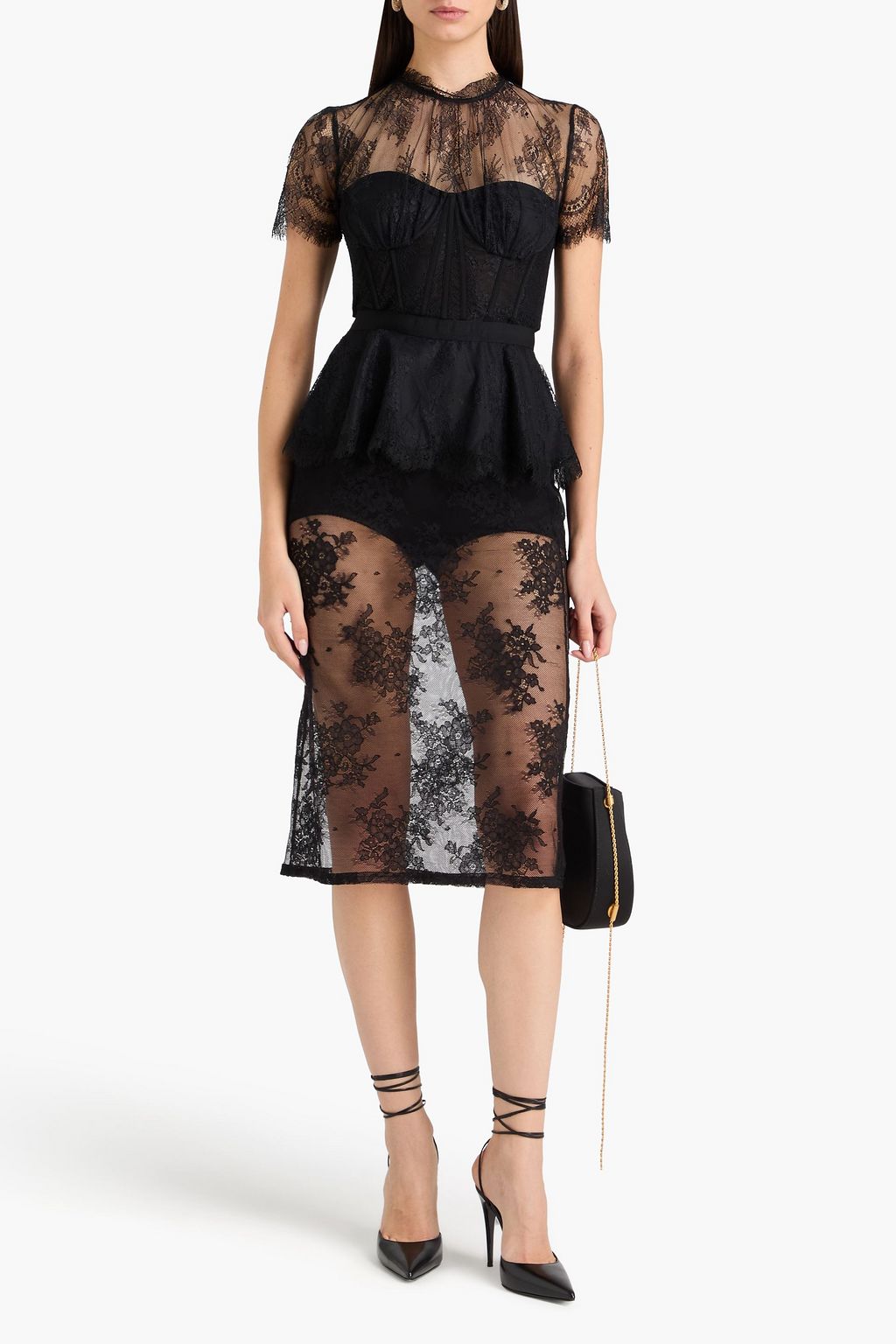 SIMKHAI Kehlani Chantilly lace top