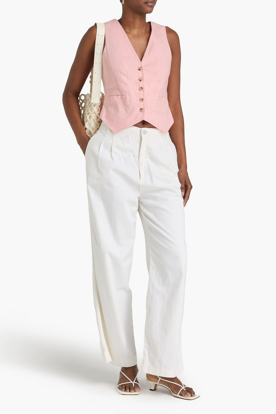  Simkhai - Linen-blend Vest - Pink - Us 4 