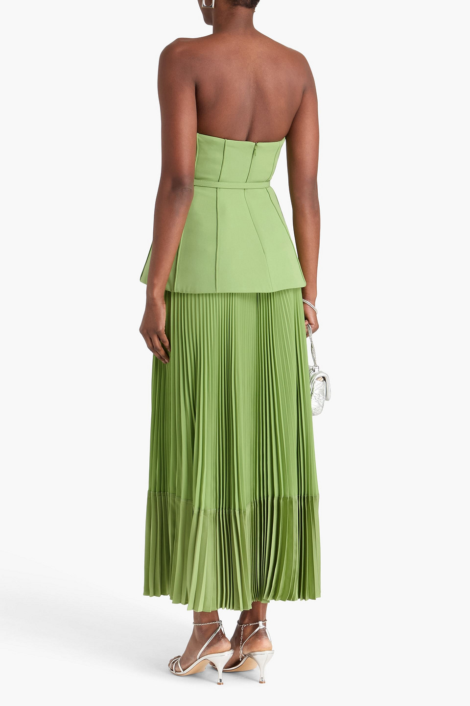  Simkhai - Trägerloses Maxikleid Aus Crêpe Mit Gürtel - Grün - Us 2 