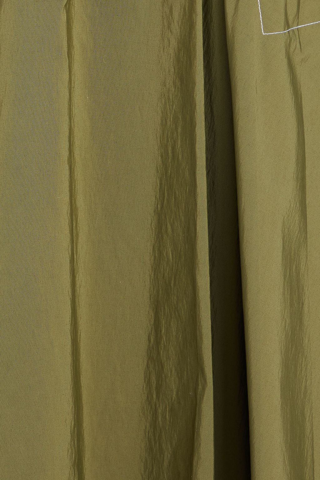 SIMKHAI Gathered cotton-blend faille midi skirt