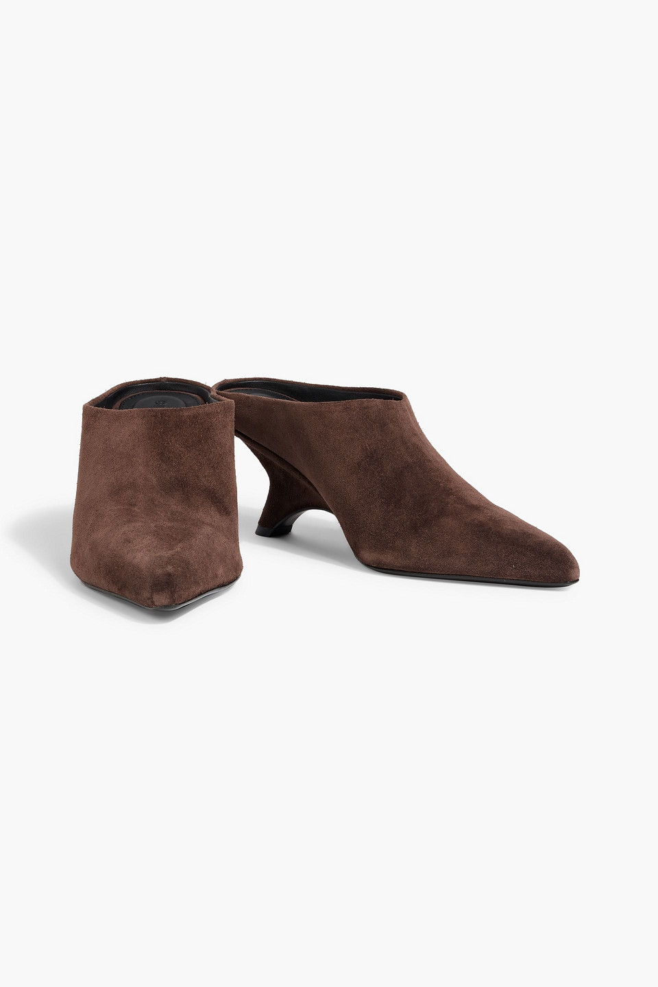 Simkhai Shadow Suede Mules In Brown