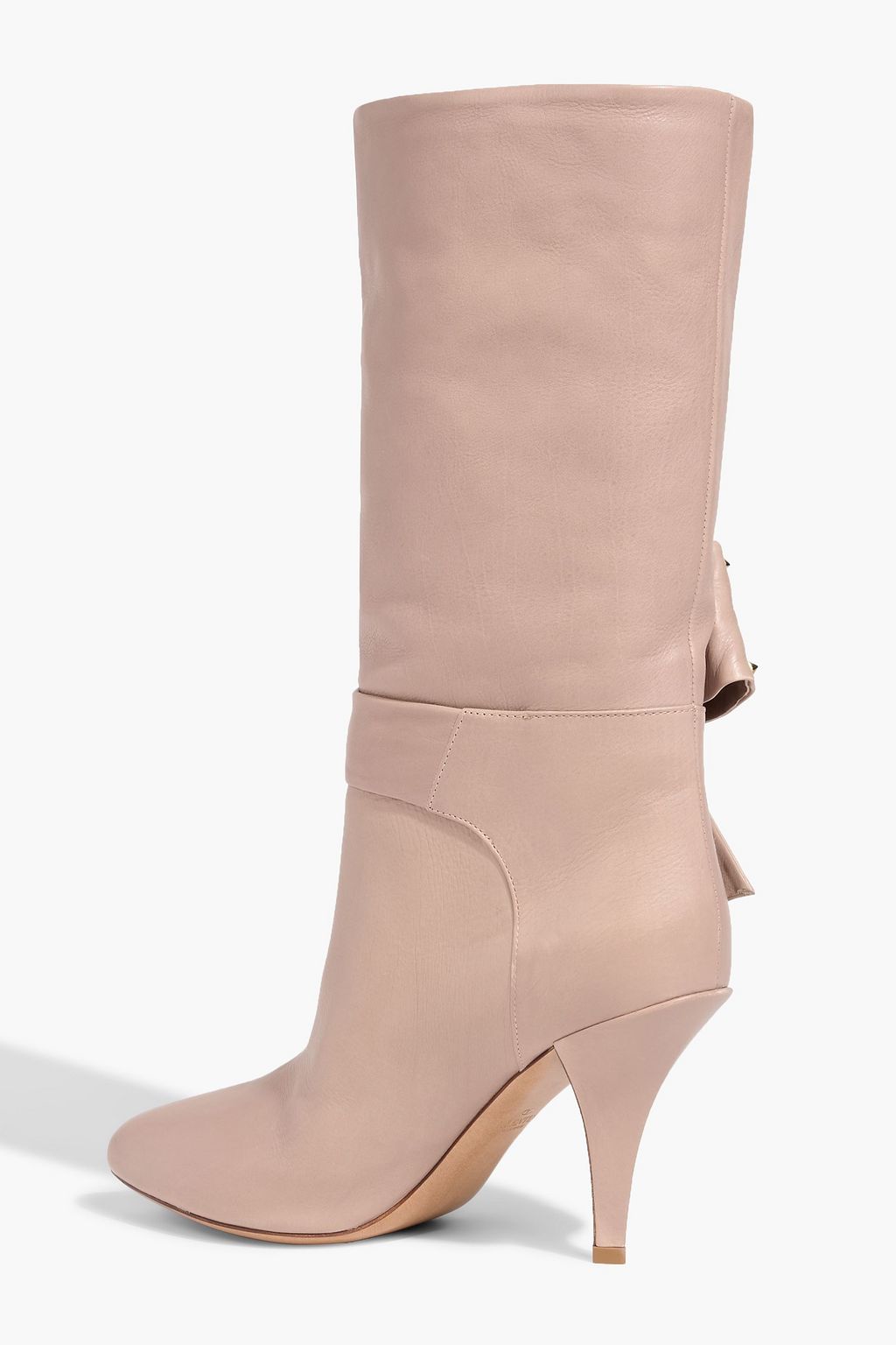 VALENTINO GARAVANI Rockstud bow-detailed leather boots