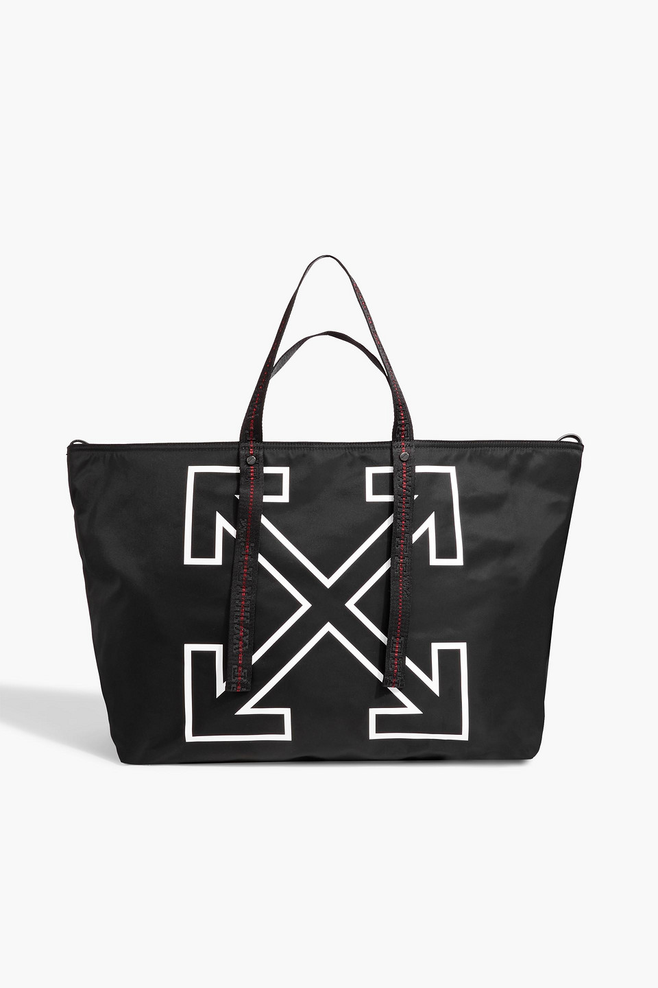 Off-white Heritage Printed Shell Tote In Black