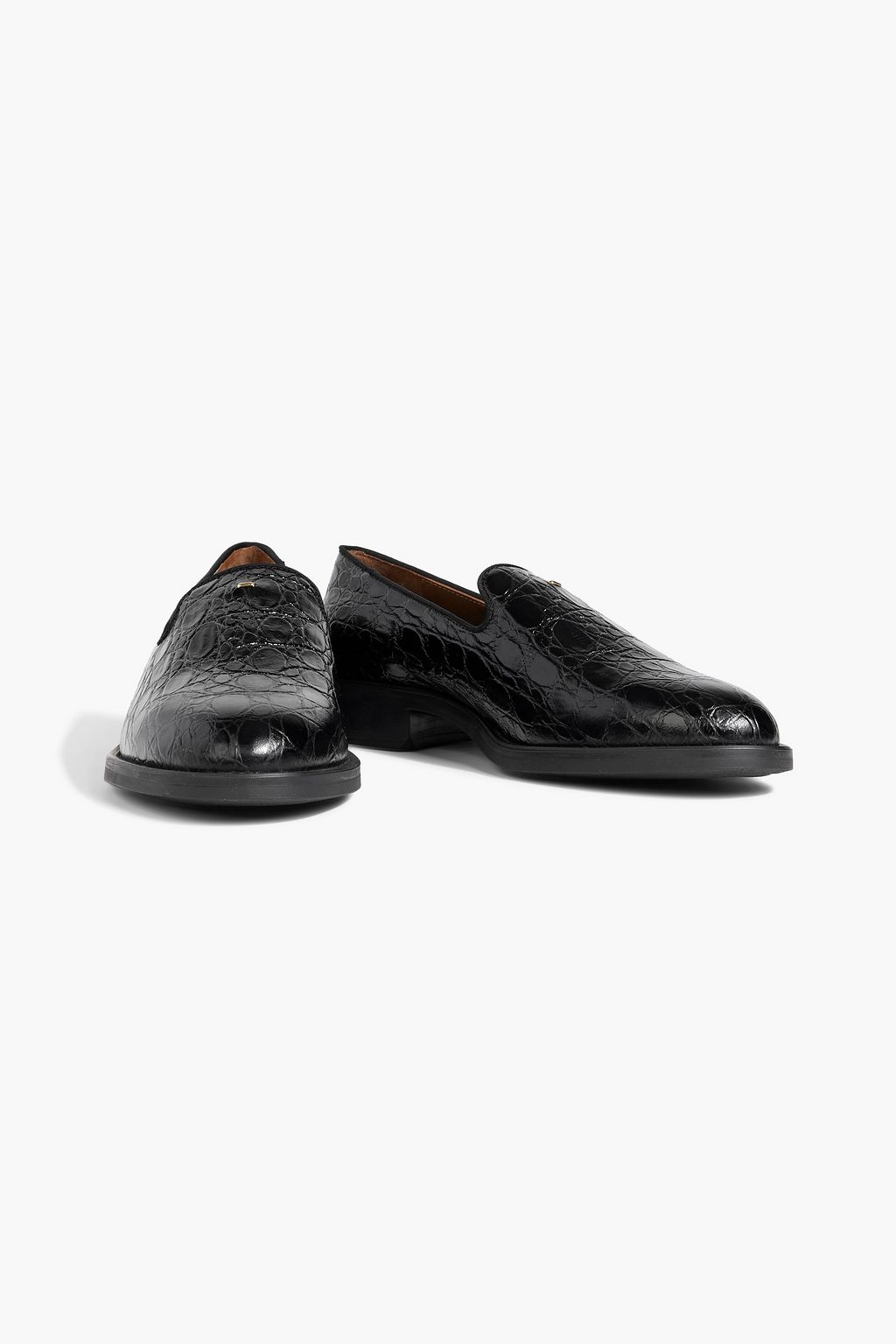 GIUSEPPE ZANOTTI Dories croc-effect leather loafers