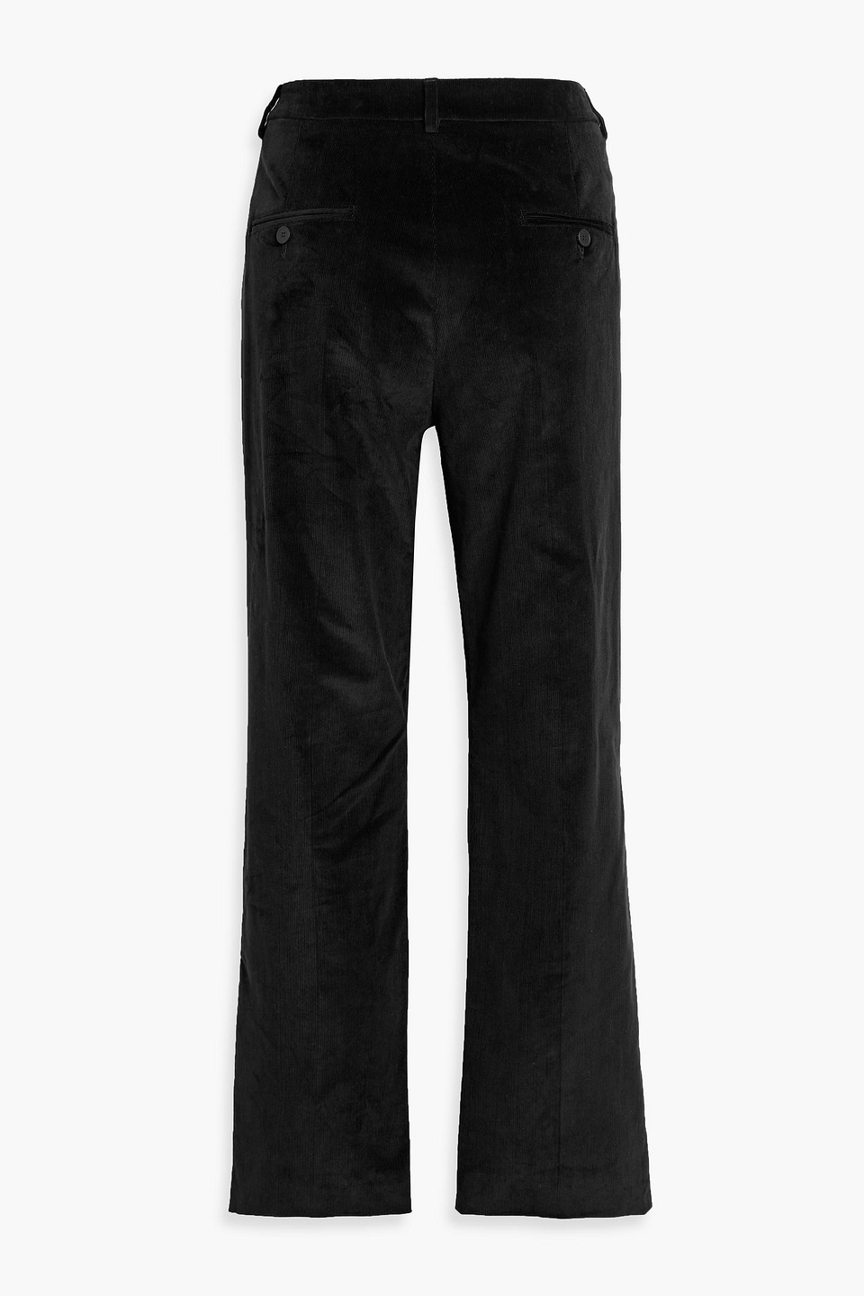 Weekend Max Mara Marucca Cotton-blend Corduroy Straight-leg Pants In Black