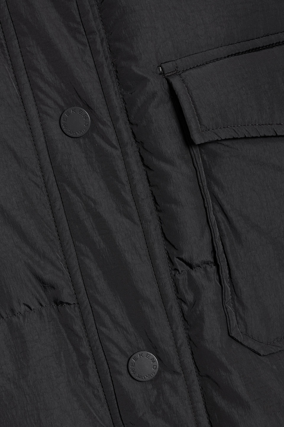 Weekend Max Mara Carlos Quilted Shell Down Coat In Black