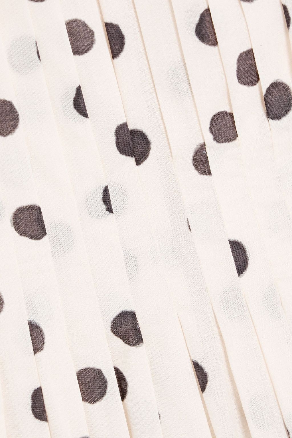 'S MAX MARA Carol pintucked polka-dot cotton-gauze midi dress