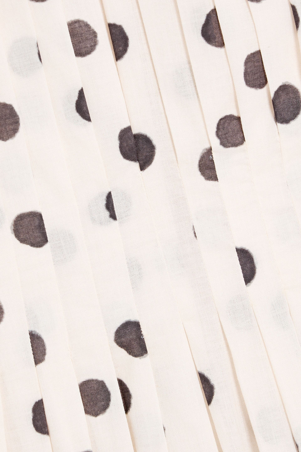 Max Mara Carol Pintucked Polka-dot Cotton-gauze Midi Dress In Sand
