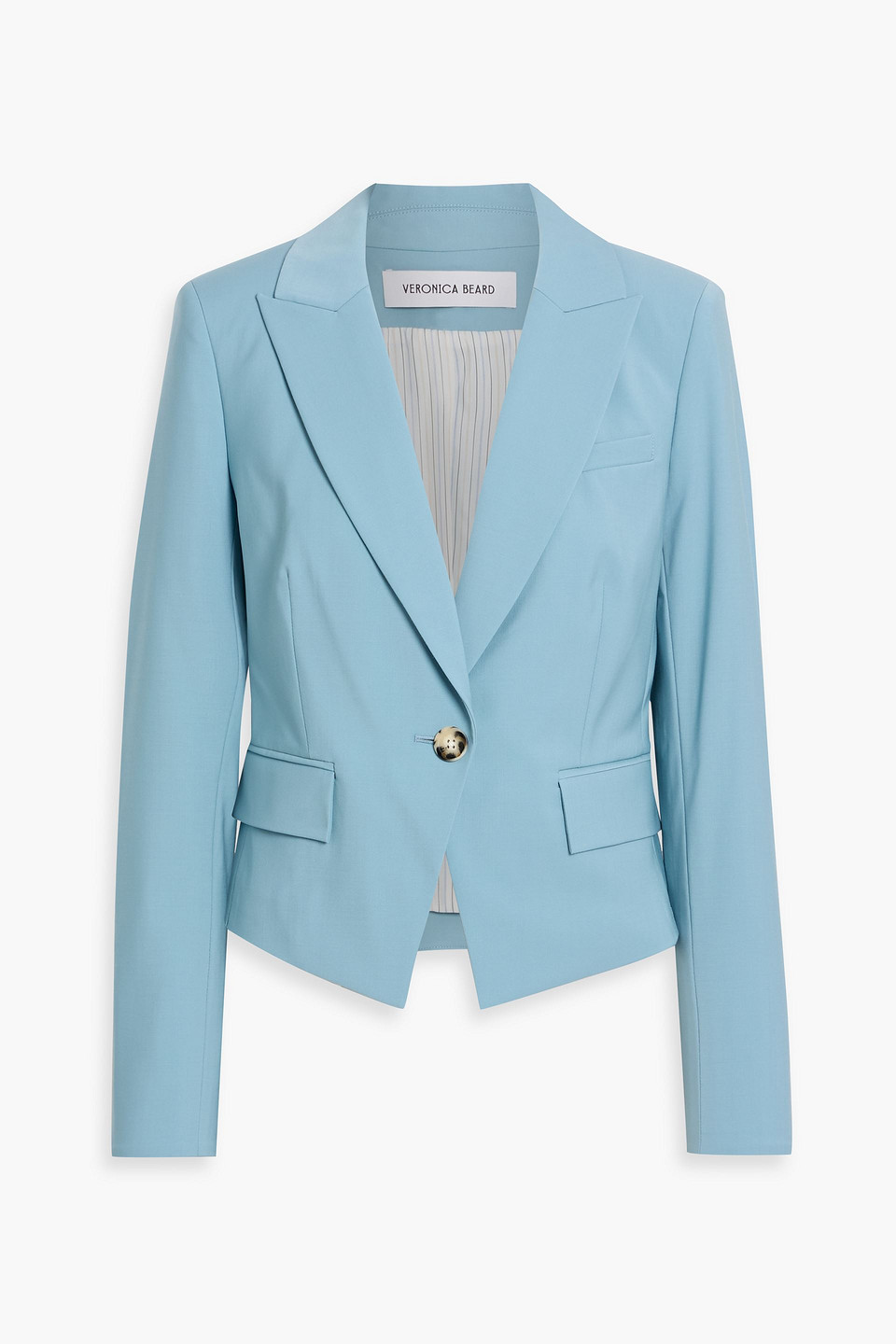 Veronica Beard Hosanna Dickey Wool-blend Blazer In Blue