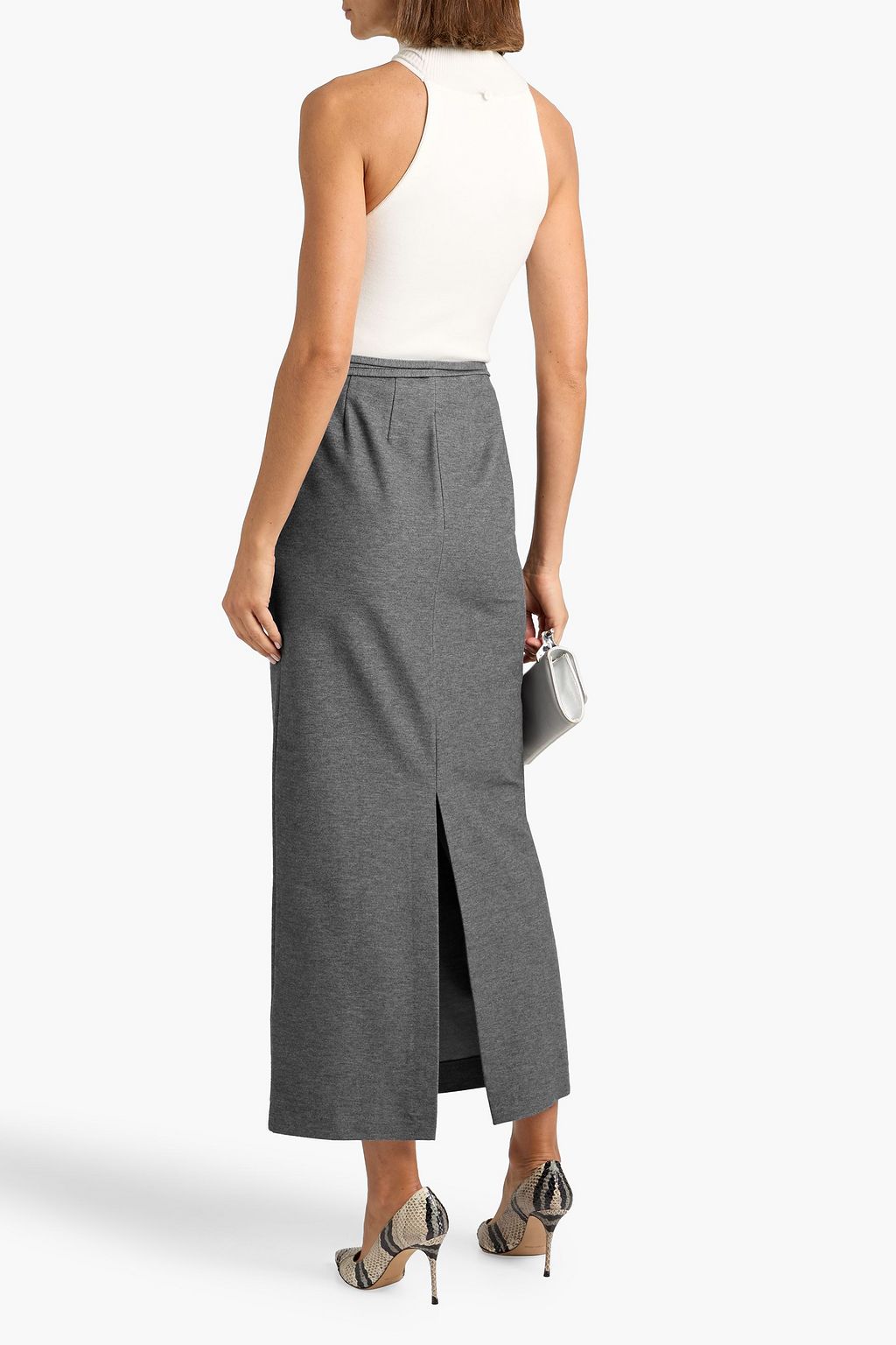WEEKEND MAX MARA Furetto cotton-blend jersey maxi skirt