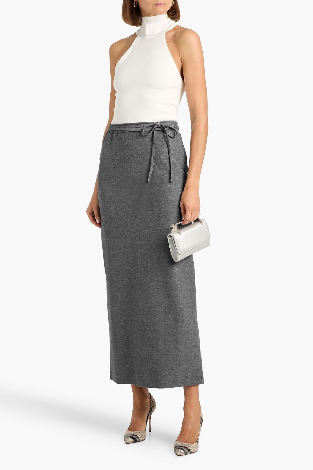 WEEKEND MAX MARA Furetto cotton-blend jersey maxi skirt