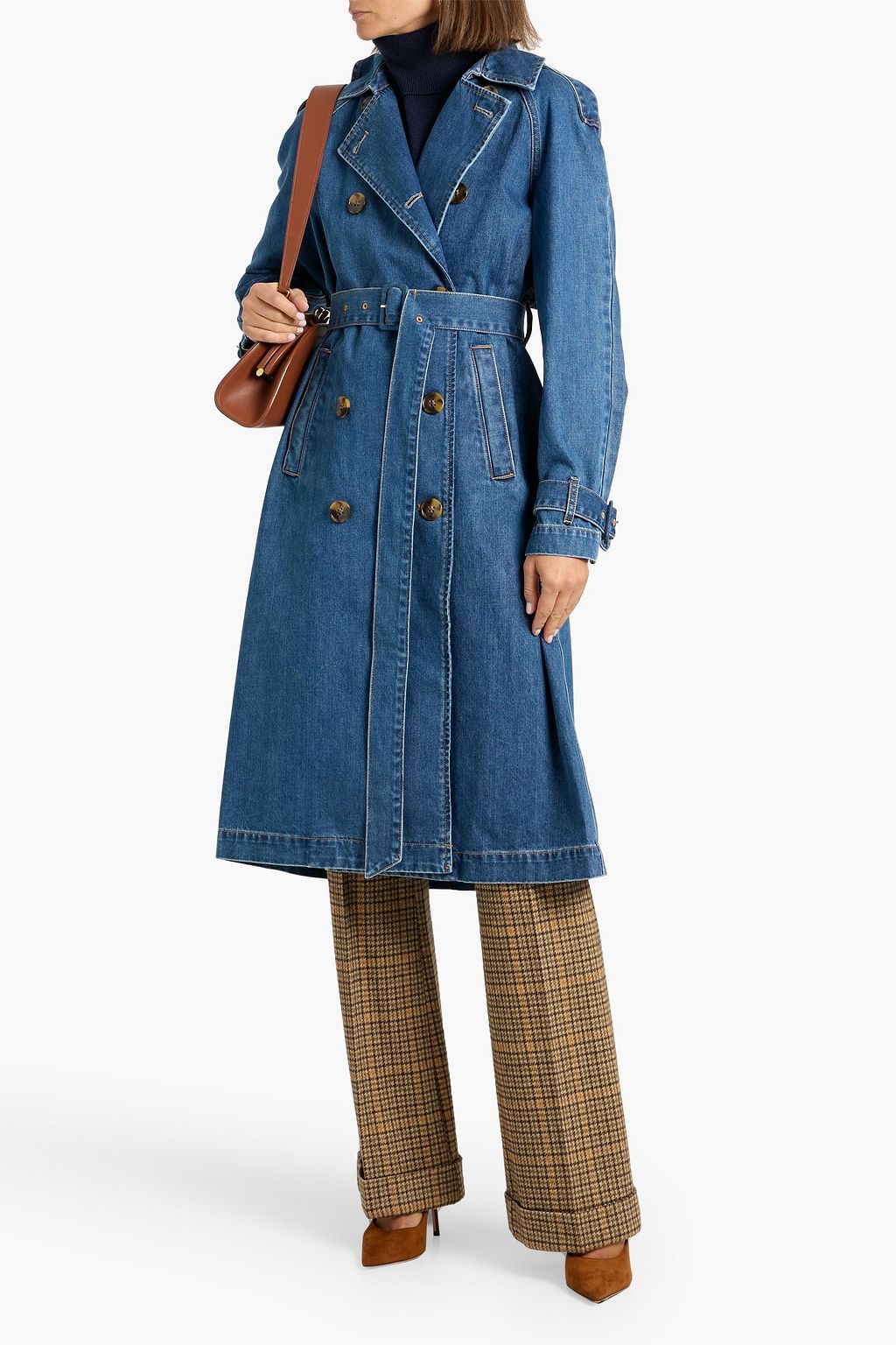 VERONICA BEARD Zuma belted denim trench coat | THE OUTNET