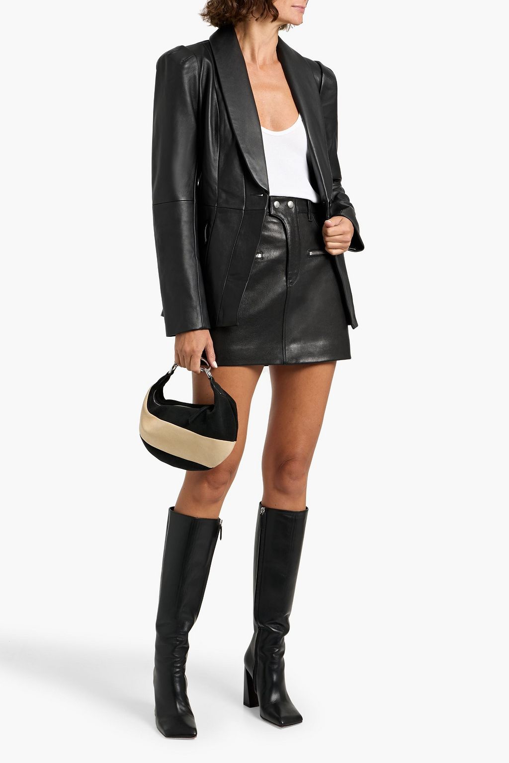 PAIGE Ciarra leather blazer