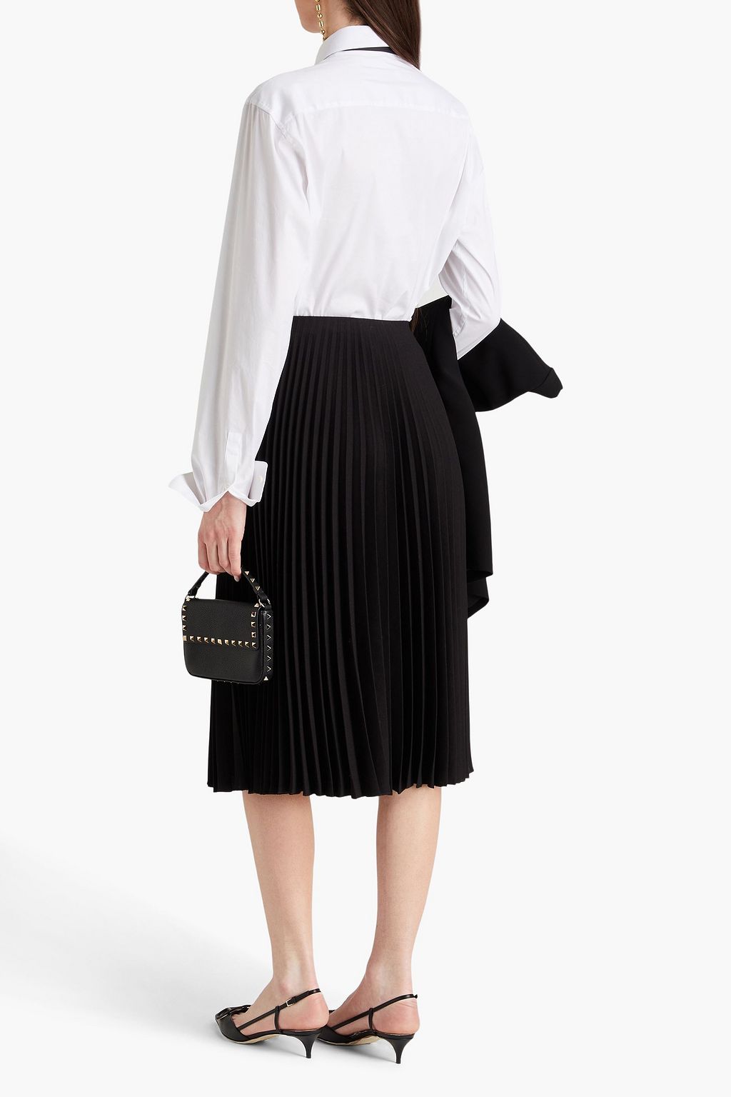 VALENTINO GARAVANI Pleated crepe skirt