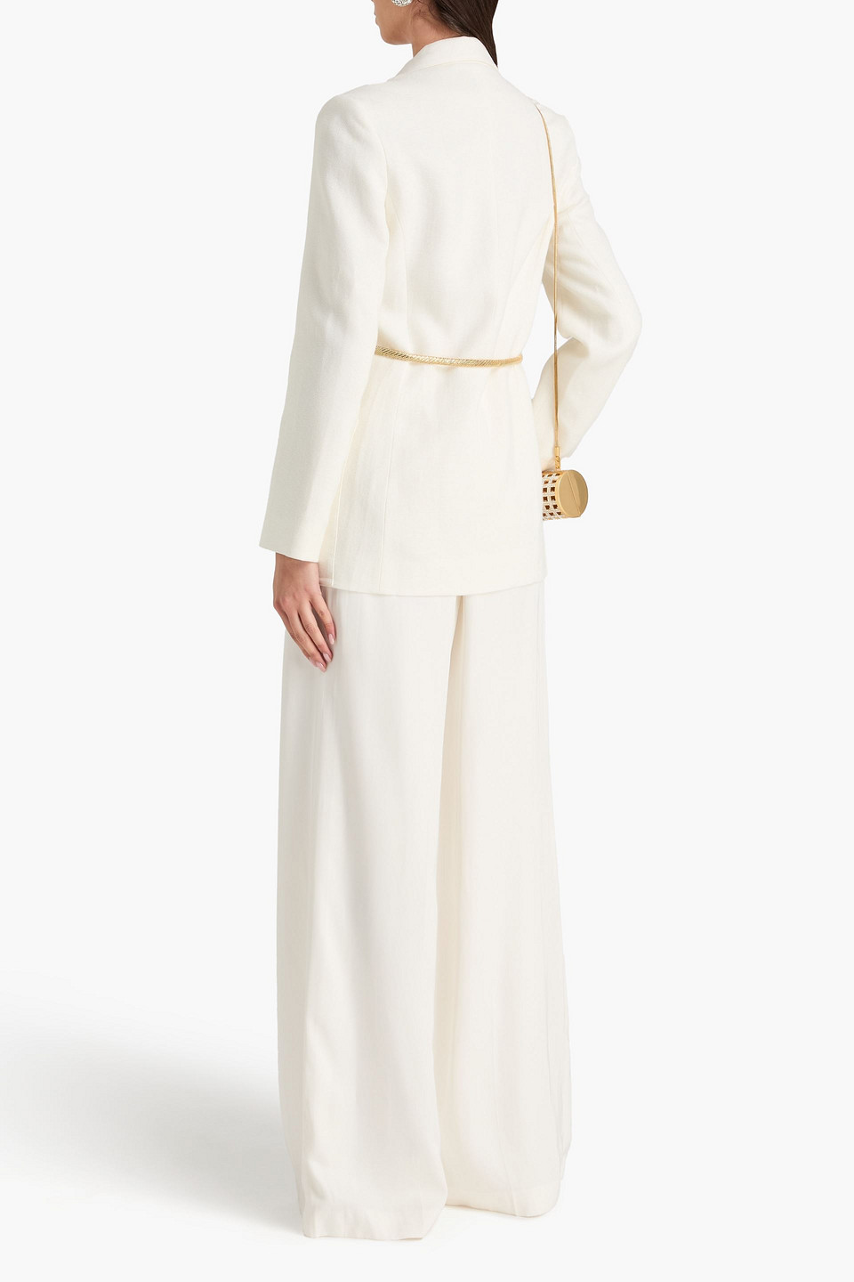  Christopher Kane - Double-breasted Crepe Blazer - White - It 40 