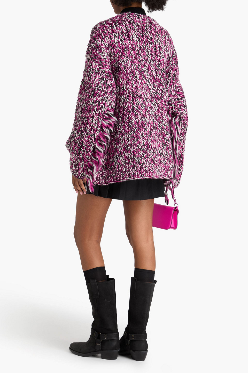  Ganni - Cable-knit Wool Cardigan - Pink - Xxs/xs 