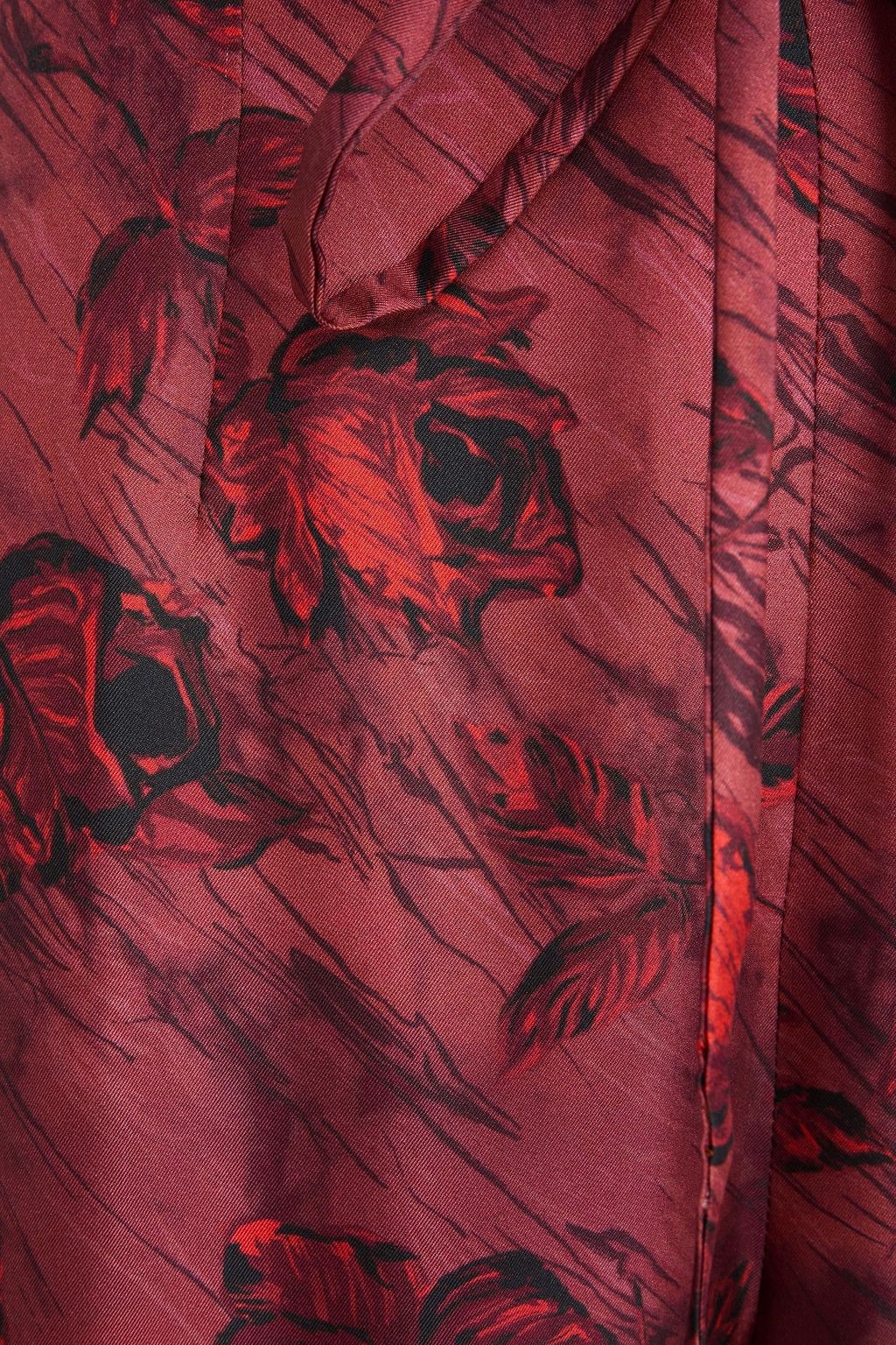 EMILIA WICKSTEAD Printed silk-twill wide-leg pants