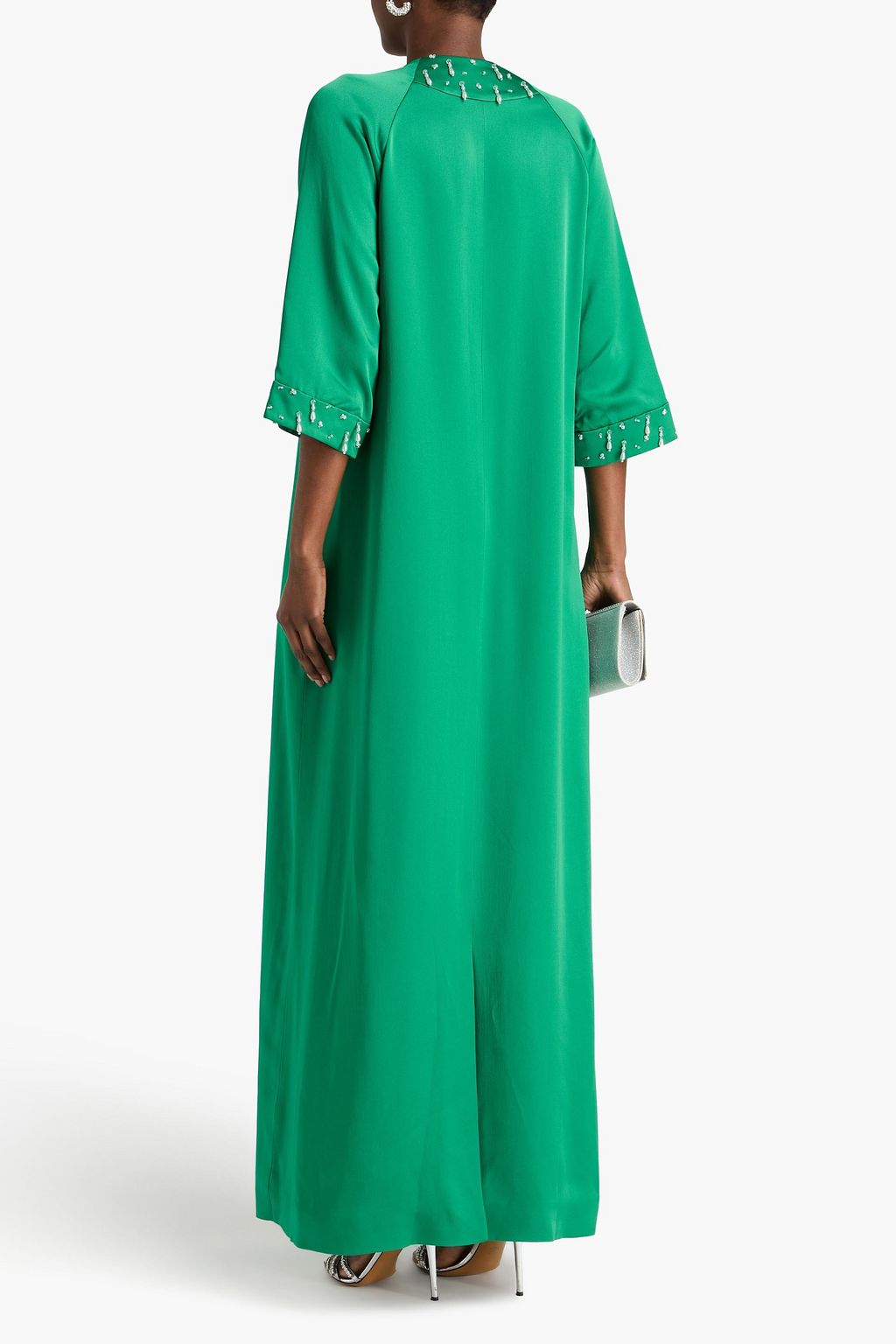 EMILIA WICKSTEAD Arles embellished satin maxi dress