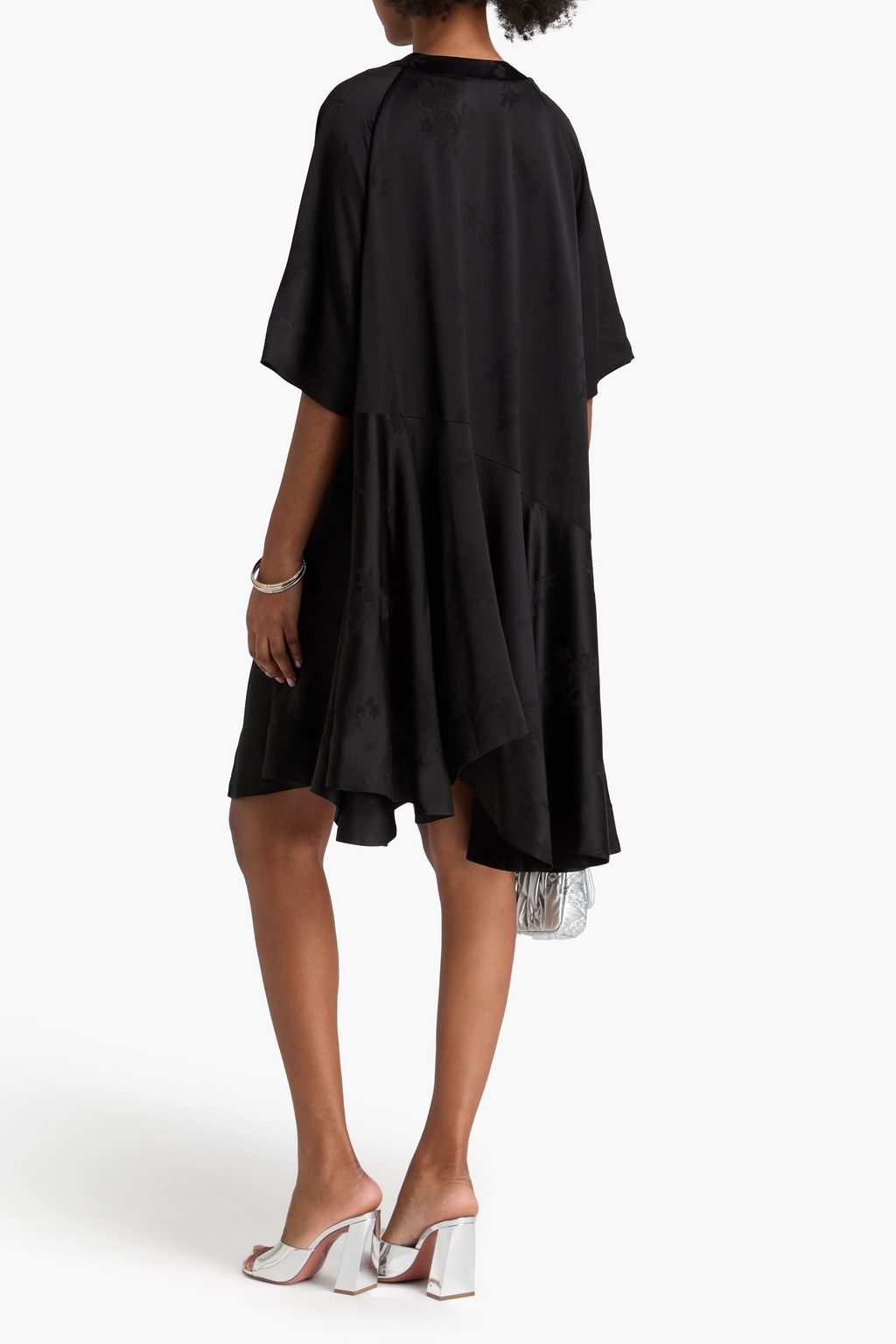 ganni black jacquard mini dress GANNI Dresses Leopard, Wrap, Mini, Midi & Maxi