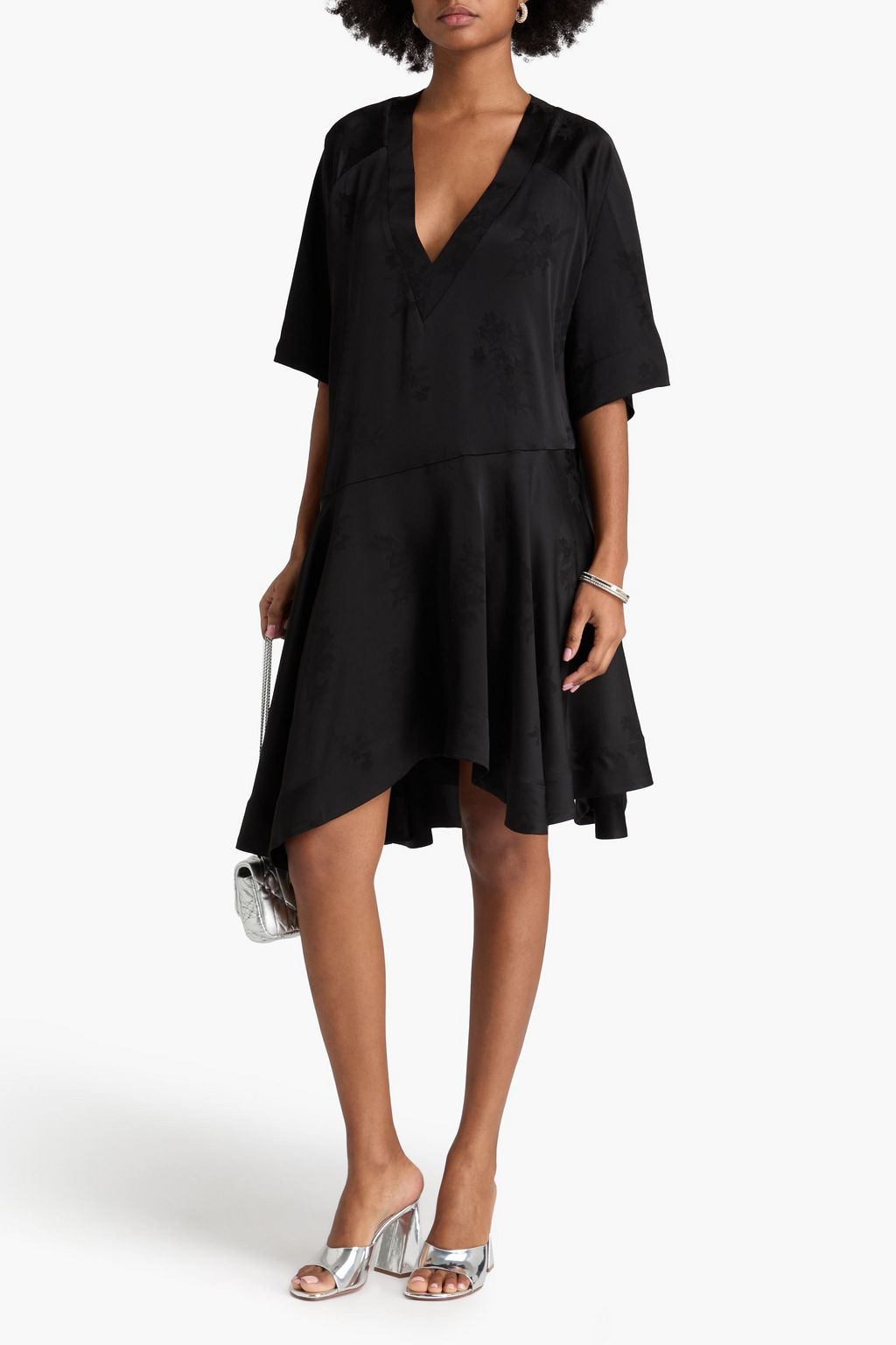 HALSTON Perri asymmetric stretch-crepe dress | THE OUTNET