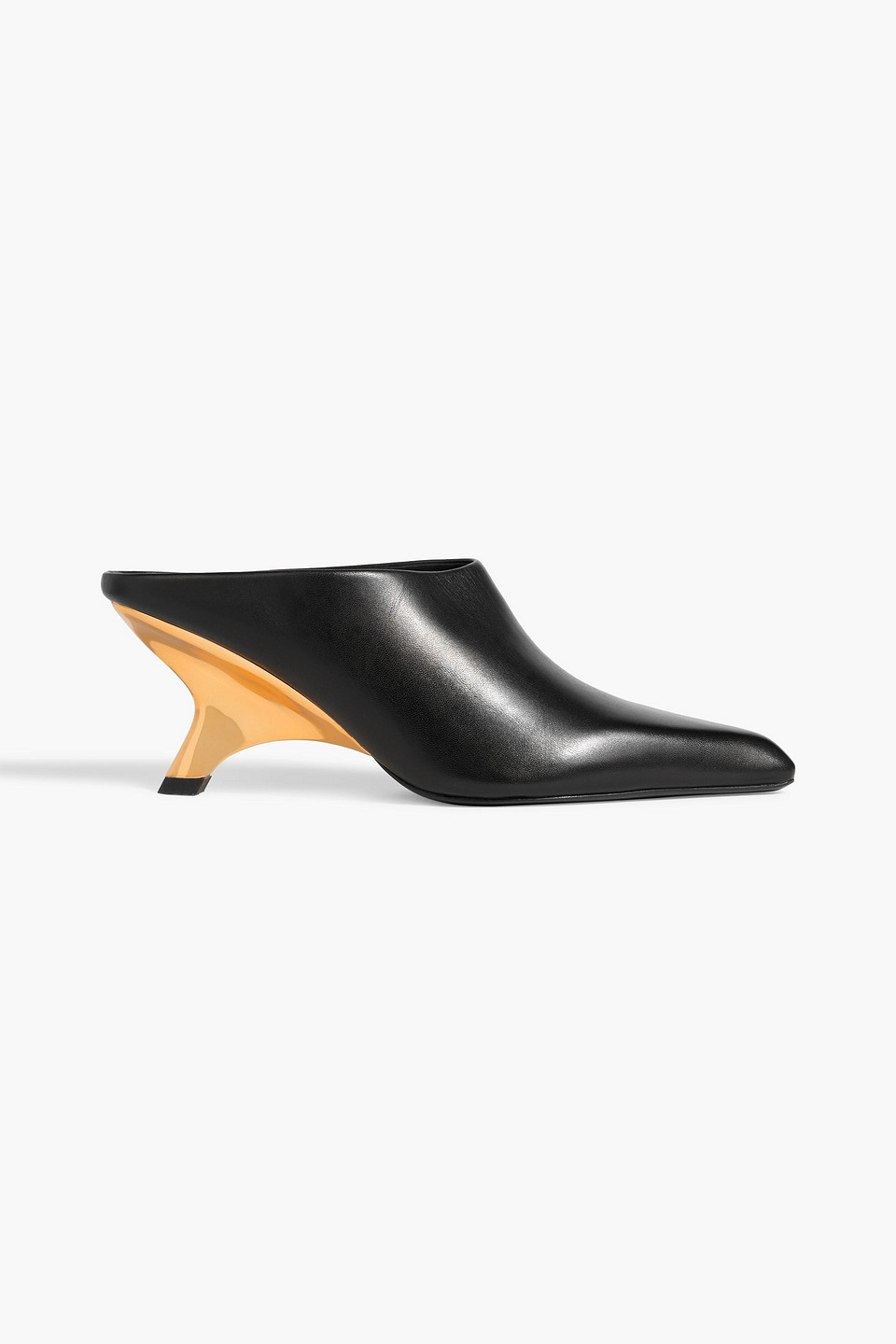 Simkhai Shadow Leather Mules In Black