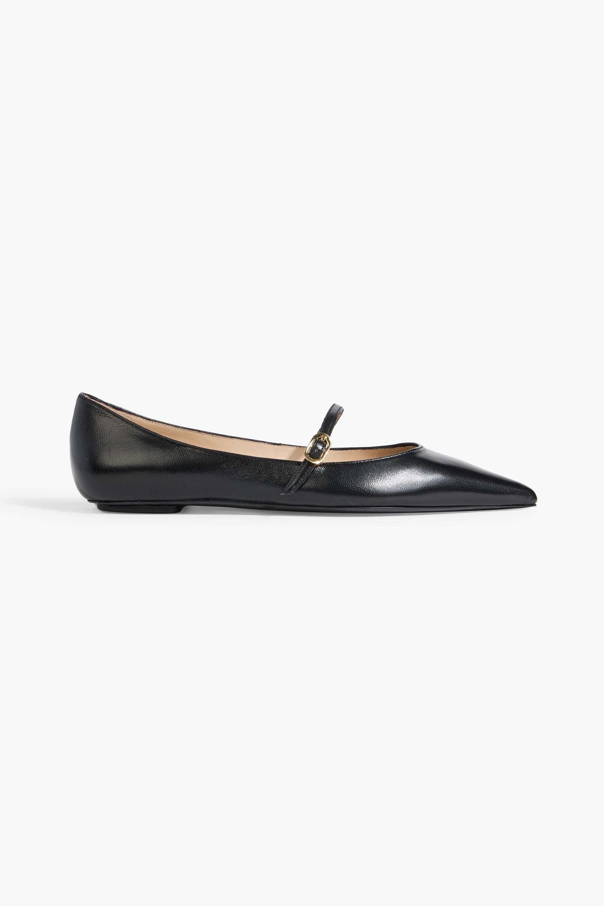 Stuart Weitzman Emilia leather point-toe Mary Jane flats