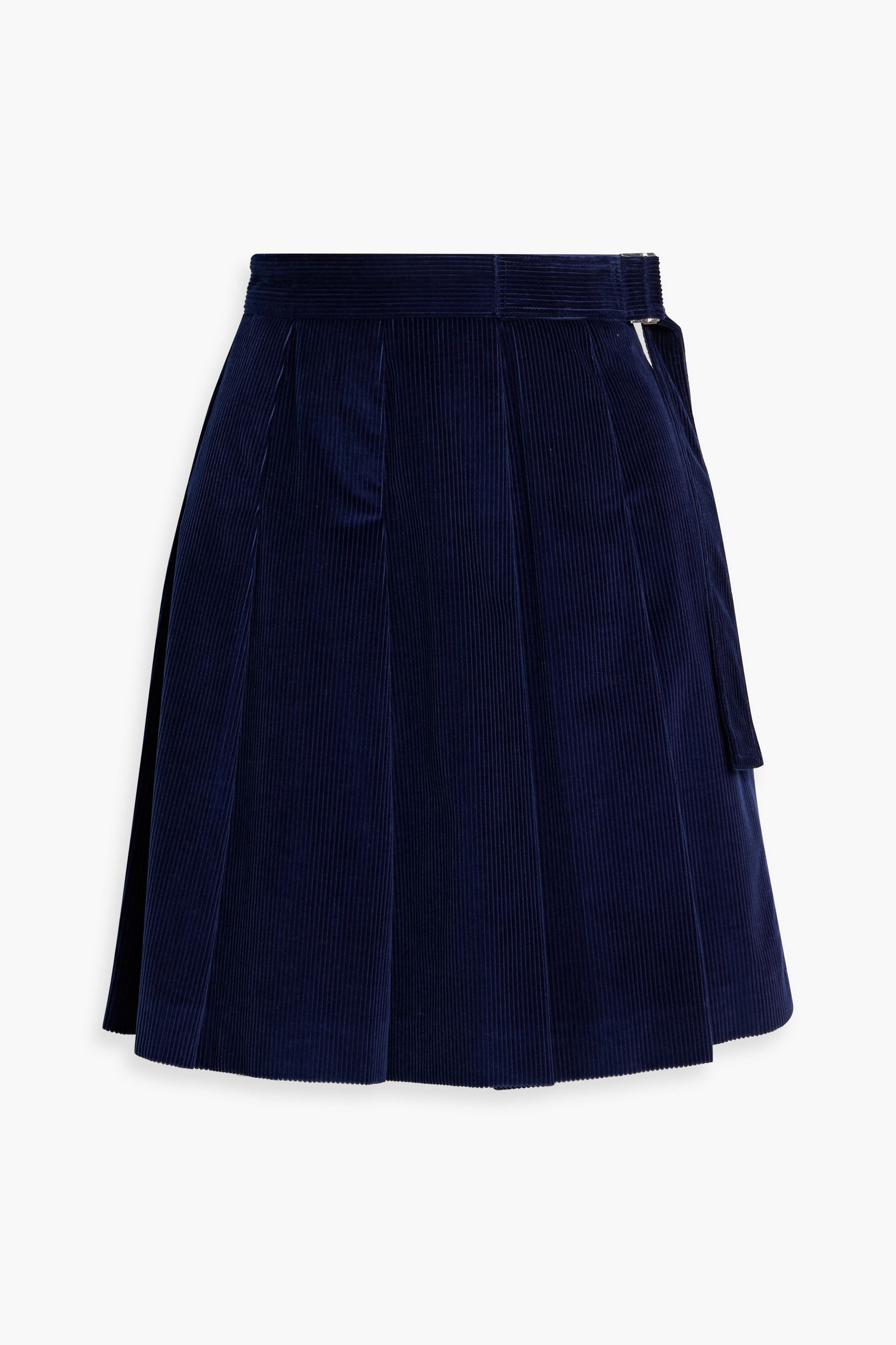 WEEKEND MAX MARA Zucca pleated cotton-corduroy mini skirt