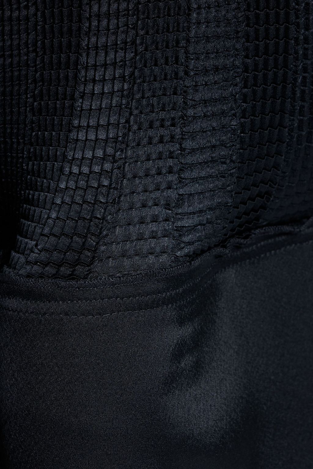 SIMKHAI Hollis shirred satin midi skirt