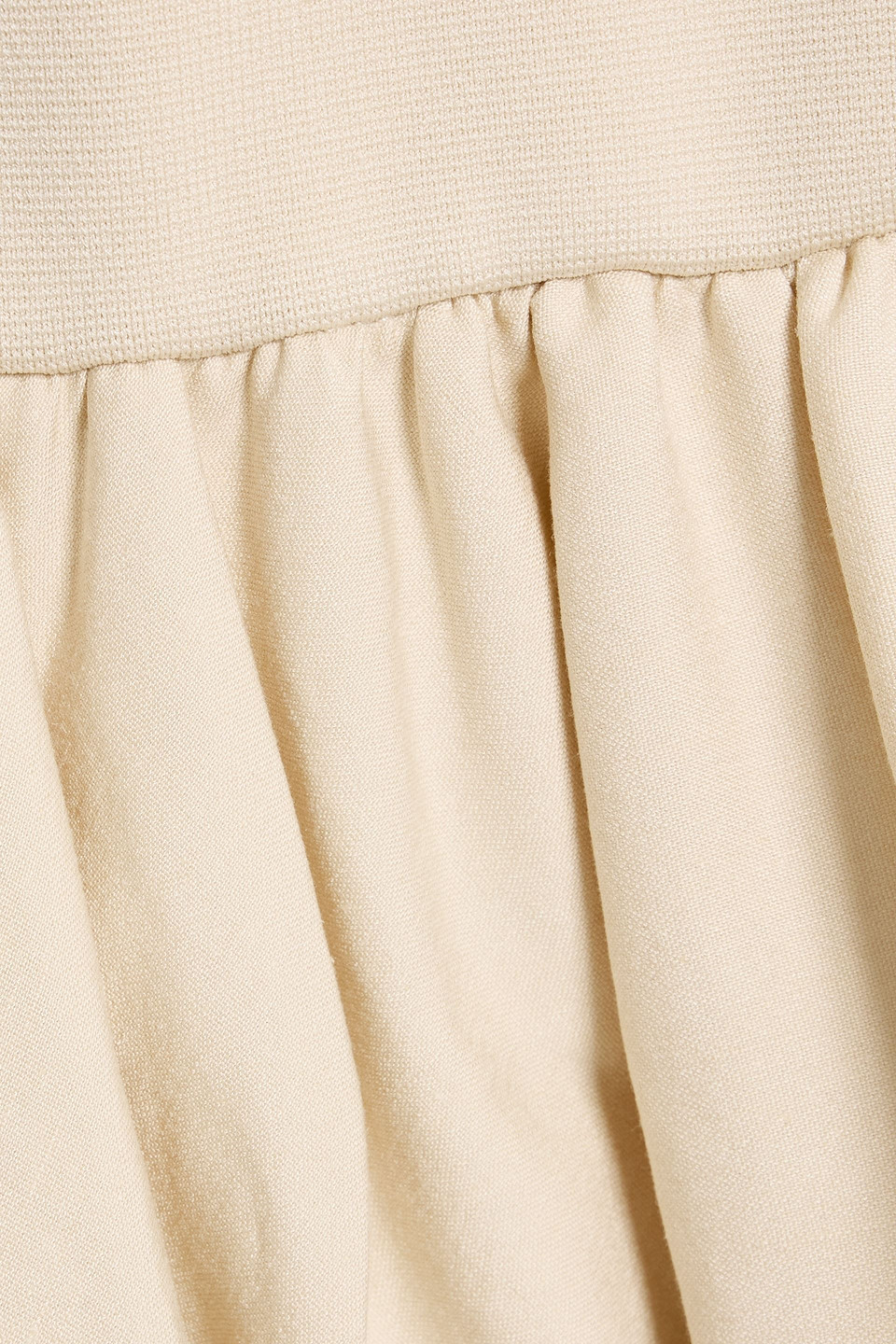 Simkhai Camille Stretch-knit And Linen-blend Midi Skirt In Sand