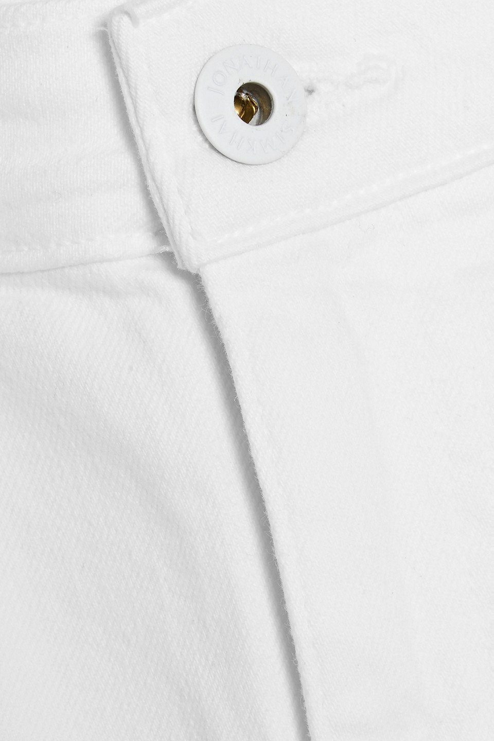 Simkhai River Frayed High-rise Straight-leg Jeans In White