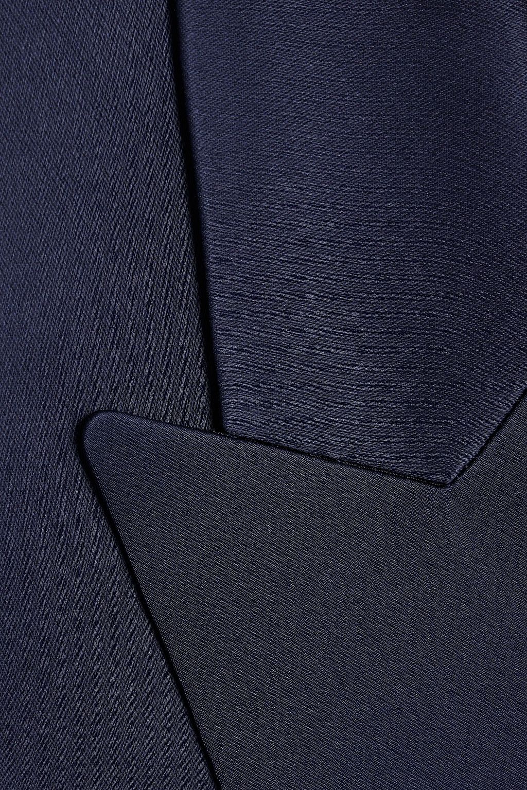 SIMKHAI Norah double-breasted satin blazer