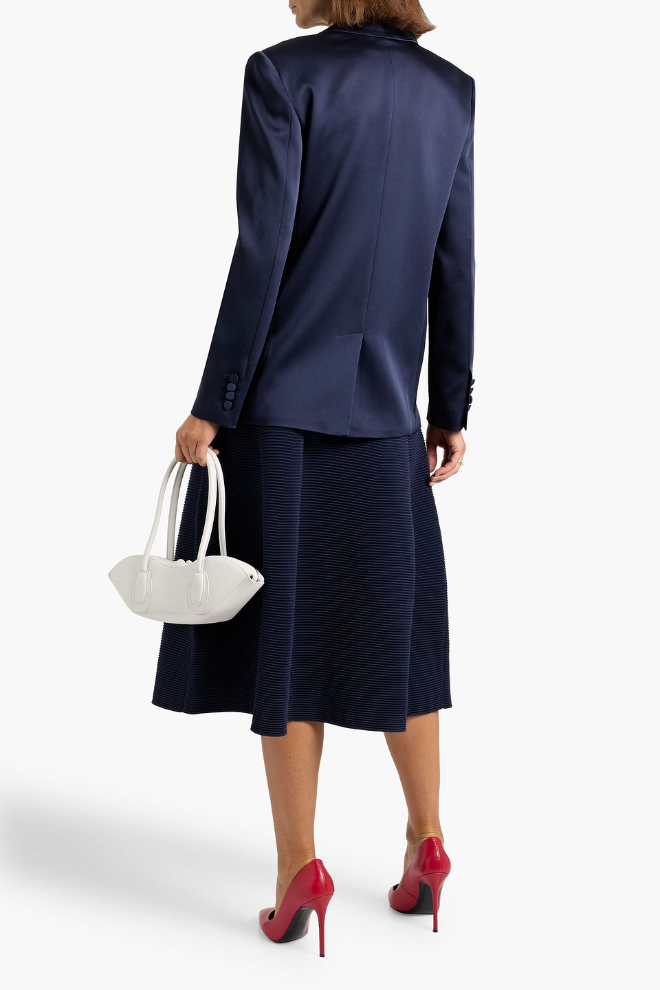  Simkhai - Norah Double-breasted Satin Blazer - Blue - Us 4 