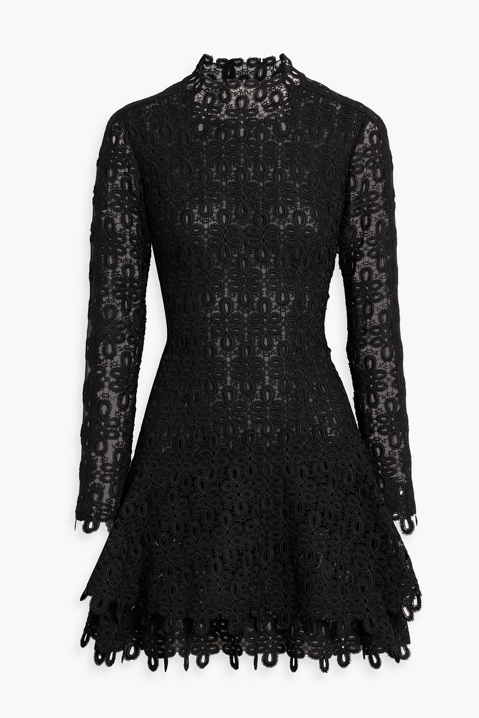 Simkhai Joy Guipure Lace Mini Dress In Black