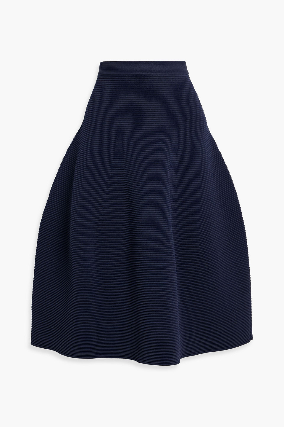 Simkhai Jennifer Ribbed-knit Midi Skirt In Blue