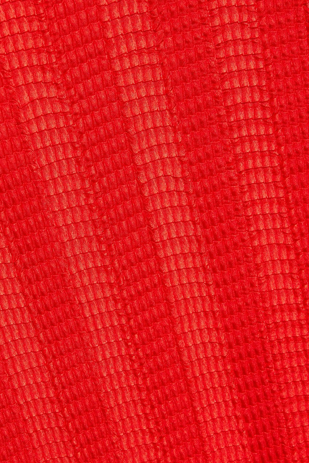 SIMKHAI Carys shirred satin top